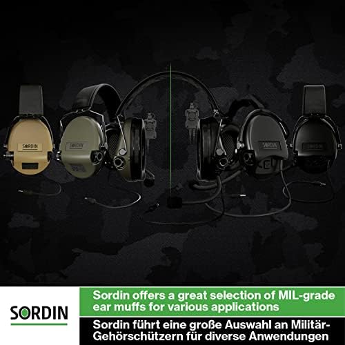 Активни средства за защита на ушите Sordin Supreme MIL AUX дф земеделие - за военните и специалните сили на сащ - С ниво на шум