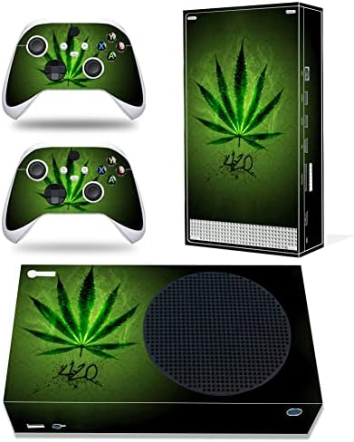 UUShop Набор от Етикети Стикери върху кожата за конзолата Xbox Серия S и контролер Weeds Leaf