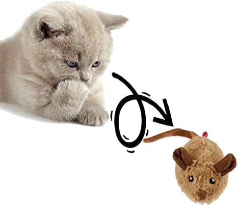 Автоматично Движеща се играчка за котки Vealind GiGwi Mouse с Реалистични Звуци (Кафе на Ухото)