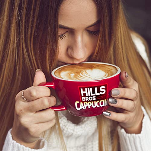 Hills Bros Разтворима Декадентская смес за приготвяне на капучино без захар, лесна за употреба, с вкус на домашно кафе - Пенистая, с 0% захар