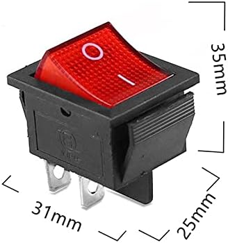 Ротационен превключвател HWGO KCD4 ВКЛЮЧЕНО-Изключено 2-позиция 4-пинов/6-пинов Електрически съоръжения с Подсветка Захранване на Кутията