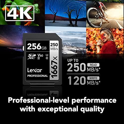 Картите Lexar Professional 1667x256 GB (2 комплекта) SDXC UHS-II, скорост на четене до 250 MB/s и литиево-йонна батерия Fujifilm NP-W235