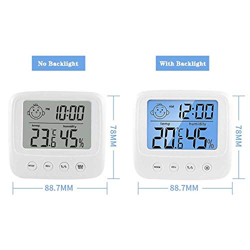 SXNBH Цифров LCD дисплей За помещения Удобен Сензор за Температура, Влага Термометър, Влагомер Сензор (Цвят: D)