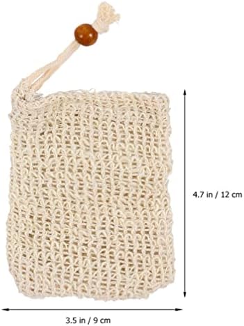 ОРИГИНАЛНА Чанта за съхранение на мрежа от люфы 6 бр., Чанта за сапун от естествен Сезал, Ексфолиращ Торбичка за сапун, Чанта за сапун от