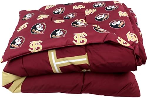 Колеж обхваща Всички Удобно Меко и Цветно Одеяло с Реверсивным голяма лого Seminoles на щата Флорида, пълно