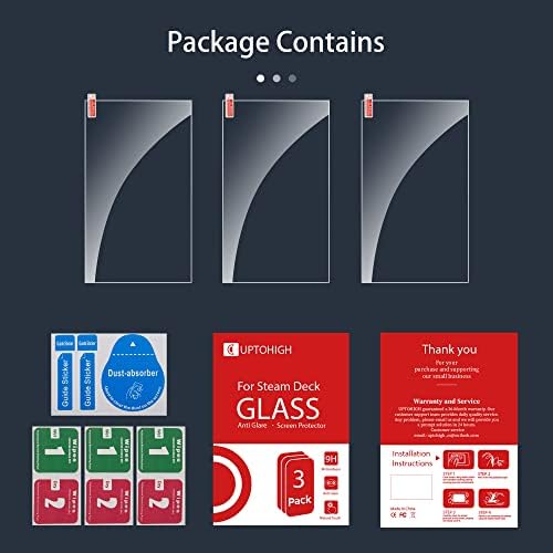 ВИСОКОКАЧЕСТВЕНО Защитно фолио за парна палуба [3 опаковки], Защитен слой от закалено стъкло премиум-клас с антирефлексно покритие