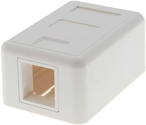 В КОМПЛЕКТ Кутия за повърхностен монтаж с 1 порт, RJ-45 цвят Бял (само кутия), 4 опаковки