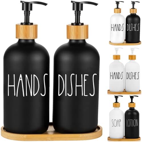 Опаковка сапун за ръце и съдове за кухненски мивки от Brighter Barns - Набор от Дозаторов сапун за кухня в Фермерска къща