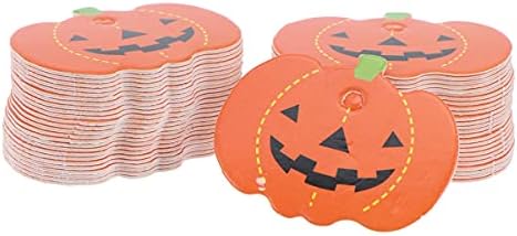 Happyyami 100ШТ Хелоуин Книжен Тиква Етикет Подаръчни Кутии за Бонбони Етикет Хелоуин Хартиени пликове За Печене Етикет Подаръчни Кутии