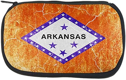 Реколта Пътна Чанта с Мърляв Флага на щата Арканзас