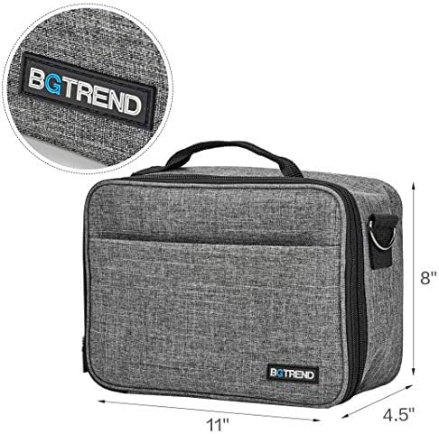 Чанта за носене и мини проектор BGTREND, Преносим калъф за мини проектор DR.J и аксесоари, Сив