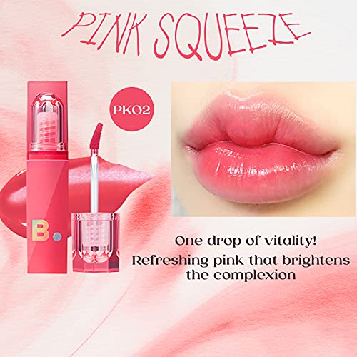 Воден цвят Color Splash 4,3 г | Корейски нюанс за устни, Ярък цвят / Водоустойчив цвят / Устойчив (Pink Преса PKO2)