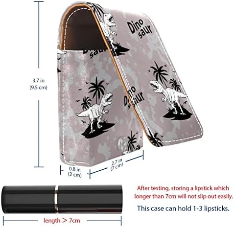 Калъф ORYUEKAN червило, сладък преносим грим чанта козметични чанта, червило притежателя грим организатор, динозавър карикатура кокосово