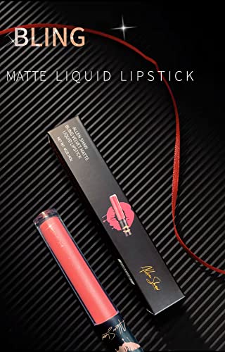 INTEROOKIE Matte Глазура за устни Bling matte Lip Color Червило с Фин блясък Crystal Diamond (207)