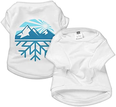 Тениска с Кучето от Снежните планини - Nature Dog Shirt - Графична дрехи за кучета - Бял, L