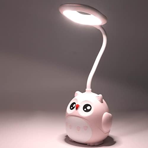 Писалка притежател Настолна лампа Zerodis, Не е Ослепителна Енергоспестяващ USB-лека нощ, Лека Акумулаторна Cartoony Совиный Лампа с Регулируем