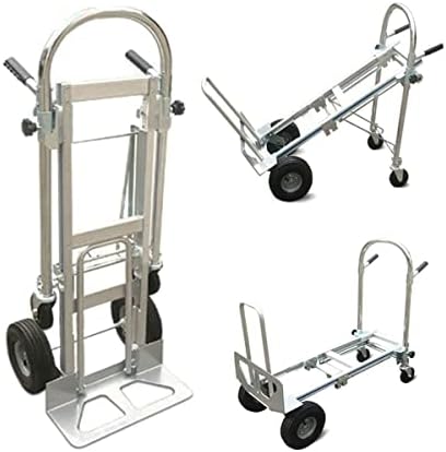 Сгъваема ръчна количка JMYSD, 3 в 1, 2 колела, 20,8 кг, Двойна дръжка, Тежкотоварни Строителна Количка за багаж, Портативна