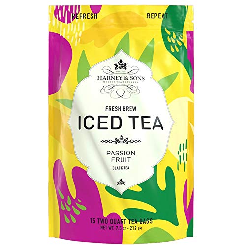 Студен Чай Harney & Sons Passion Fruit Fresh Brew | 15ct, Заваривает до 30 литра чай с лед