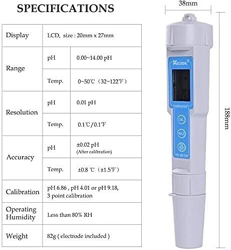 YIWANGO Точен Измерител на Цифров Тестер за PH-метър Тестер за PH на Водата машина за висока точност на PH-метър Вида Дръжки