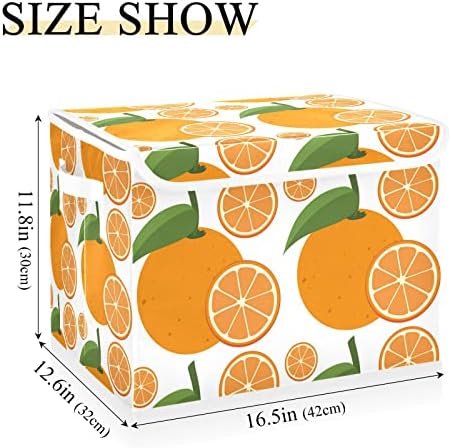 Кутии за съхранение на Портокали и плодове с Капаци за Организиране на Домашни Кутии за съхранение с Дръжки от плат Оксфорд Кутия-Куб за Съхранение