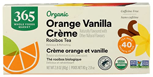 365 от Whole Foods Market, Органичен Чай Ройбос с Портокалов крем Ванилия Крем, 40 бр.