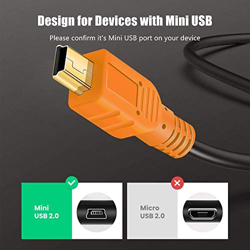 Кабел Mini USB 15 метра, Кафяво QY Кабел, Mini USB, USB 2.0, тип A-Mini B, Штекерный кабел за GoPro Hero 3 +, Hero HD, мобилни телефони,