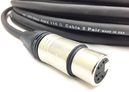 135 Фута 5-Пинов XLR DMX512 Кабел за предаване на данни от един мъж към една жена, с помощта на специален кабел за връзка