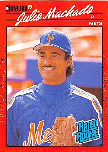 1990 Donruss Factory Set Variation (Inc.) Бейзболна картичка №47 Хулио Мачадо начинаещ Ню Йорк Метс, официалната търговска картичка