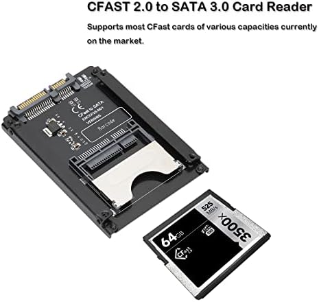 Карта на Адаптера за твърдия диск Eboxer CFAST на SATA 3.0, четец на карти CFAST 2.0 SATA 3.0 със скорост до 450 mbps, Настолна