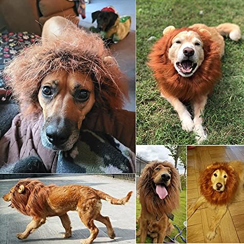 Лъвската Грива на едно куче - Реалистична и Забавна Лъвската Грива за Кучета на Хелоуин - Допълнителни костюми Грива на