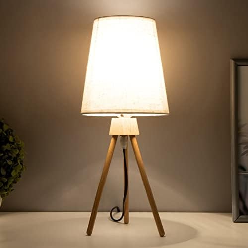 Лампа за лампи Auniwaig Бельо лампа от Бочкообразной Тъкан, Лампа за Настолна лампа и подово осветление, Кърпа, Ръчно изработени,