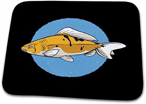 Триизмерна снимка с изображение на Шаран, риба Кои, Морски живот, Аквариумни постелки за сушене на чинии (ddm-325647-1)