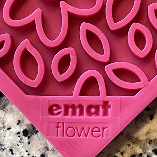 SodaPup Flower Power eMat – Здрава ясла за вылизывания, произведен в САЩ от нетоксичен, безопасен за домашни любимци и храни