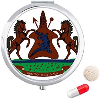 Лесото Африка Национална Емблема Калъф За Хапчета В Джоба Кутия За Съхранение На Лекарства Контейнер Опаковка
