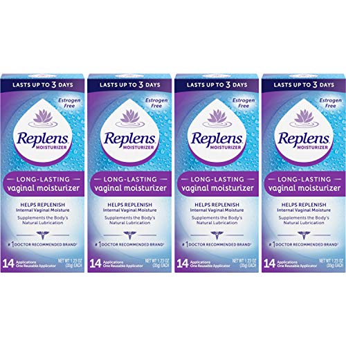 Хидратиращ крем за женската вагина продължително действие Replens, 35 г (опаковка от 4 броя), 14 приложения и Един апликатор за многократна