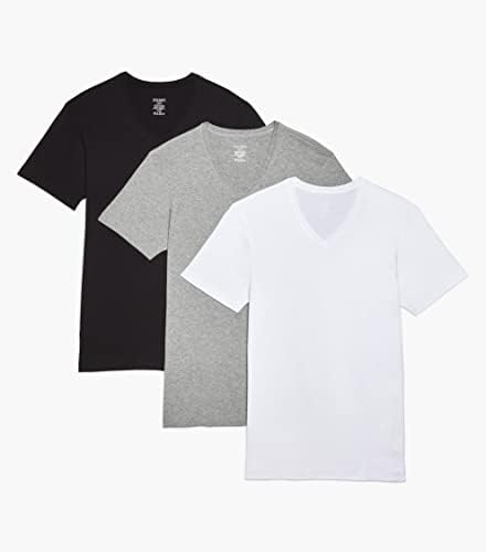 2 (X)Първата Мъжки Памучен тениска Essential с V-Образно деколте, 3 опаковки