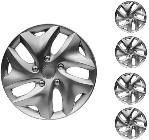 Комплект Copri от 4 Джанти Накладки 14-Инчов Сребрист цвят, Защелкивающихся На Главината, подходящ за Chevrolet