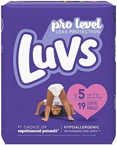 Памперси със защита от течове Luvs Pro Level Размер 5 Брой 19