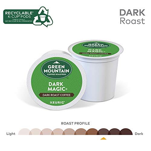 Кафе Печено кафе Green Mountain Dark Magic, за Еднократна употреба Шушулки Keurig K-Cup, Кафе Тъмна печене, на 48 порции