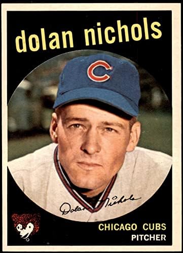 1959 Topps # 362 ОПТ Долан Никълс Чикаго Къбс (Бейзболна картичка) (Опционное изявление на гърба на) на Ню Йорк Къбс