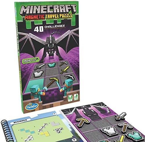 ThinkFun Minecraft Магнитен Пъзел игра За Пътуване, Логическа Игра и има течаща Играчка За Деца на възраст от 8 години и по-възрастни