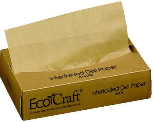 Bagcraft Papercon 016008 Суха Восъчна хартия за деликатеси EcoCraft, сгънати на кола маска, дължина 10-3/4 инча х ширина 8