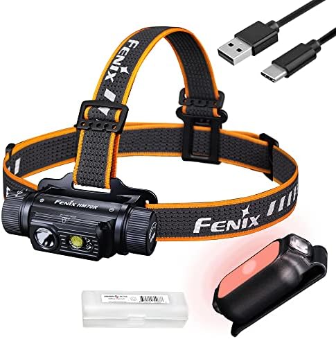 Подаръчен комплект Fenix Налобный фенер HM70R, която се презарежда чрез USB-C 1600 Лумена, в комплект с фенерче ЕРП на клипсе и организатора
