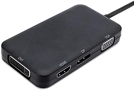 KXDFDC 4-в-1 USB-C 3.1 Type C ДП DVI 4K VGA Многопортовый Кабелен Адаптер Преобразувател
