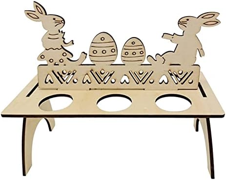 Комплект бижута Дървени Великденски Поставки за яйца Направи си сам, декорация за Заек, Поставка за Кроличьих яйца, Украса за