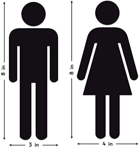 НАДЕЖДНИ Етикети за мъжки и женски стаи за Бани, Тоалетни, Съблекални, Барове, Магазини, Предприятия (8 инча височина)