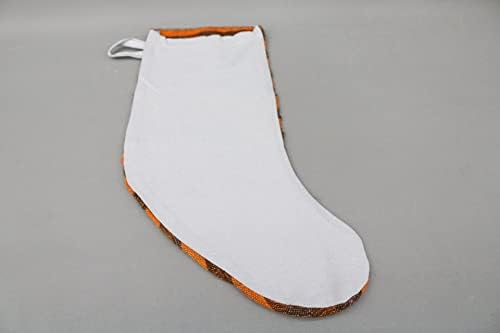 Оранжеви Чорапи С ВЪЗГЛАВНИЦА САРИКАЯ, Отглеждане Ръчно изработени Шарени, Чорапи от естествен Килима, Коледни Чорапи, Подарък