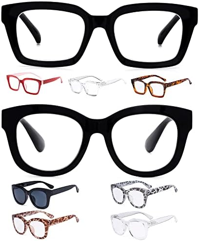 Eyekepper Спестете 10% на 5 опаковки женски ретро очила за четене в голям размер, и 4 опаковки женски ридеров голям размер с квадратна дизайн
